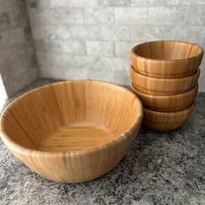 Pampered Chef Salad Bowl Set | Bamboo